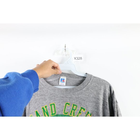 Vintage 90s Russell Athletic Mens Large Triblend Football Spell Out T-Shirt USA - Picture 5 of 8